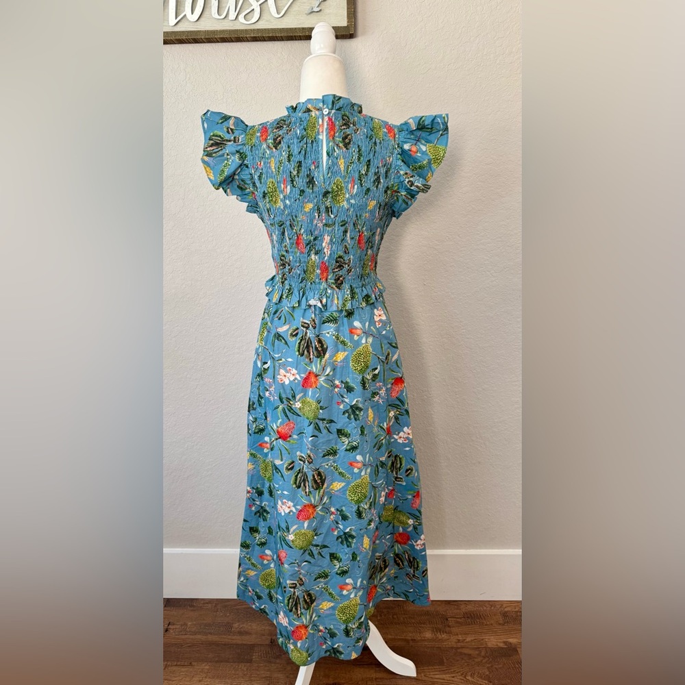 New Olivia James The Label Lila Dress Tropical Mist Women's Size M I - Picture 4 of 10